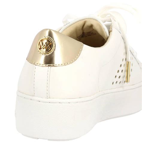 michael kors women's white leather sneakers|michael kors sneakers sale women's.